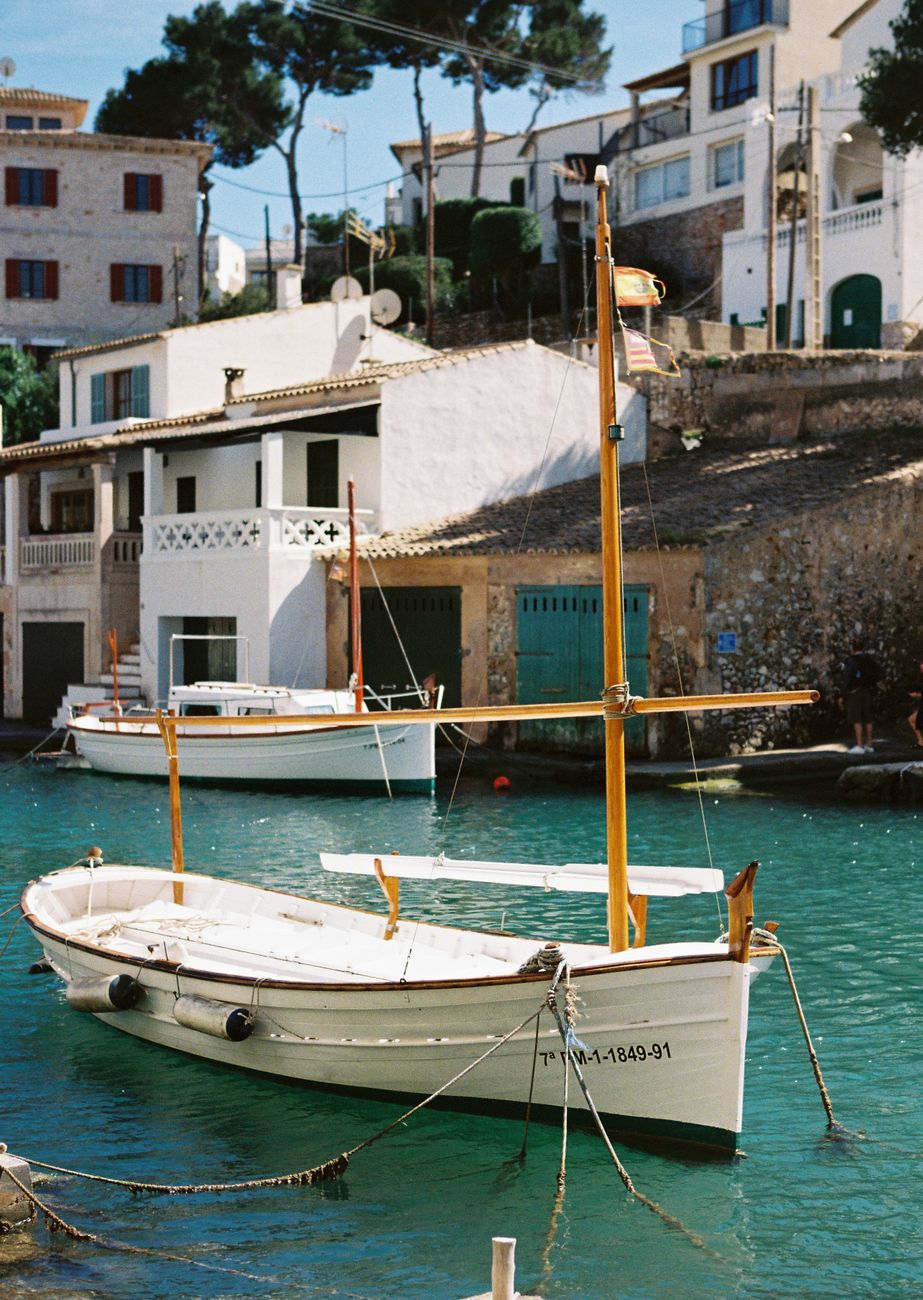 Overview of the Cala Figuera fishing port and whitewashed houses